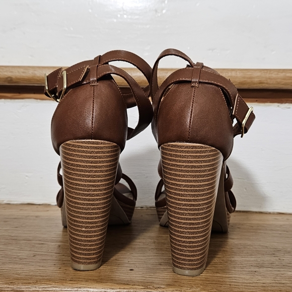 Brown Strappy Heels - Picture 6 of 6